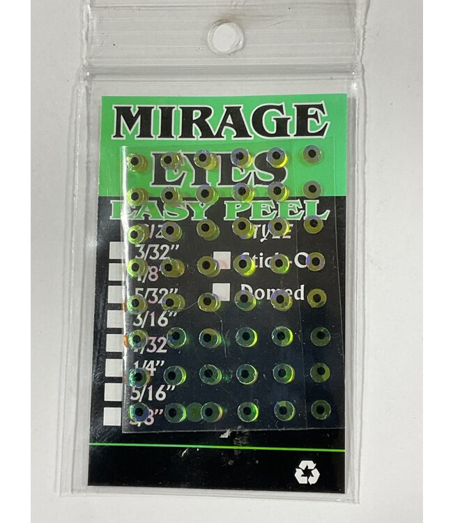 Wapsi (EYS1259) FLAT STICK ON EYES 1/8" MIRAGE