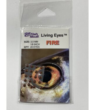 Fish Skull Living Eyes FIRE SIZE 3MM 1/8"