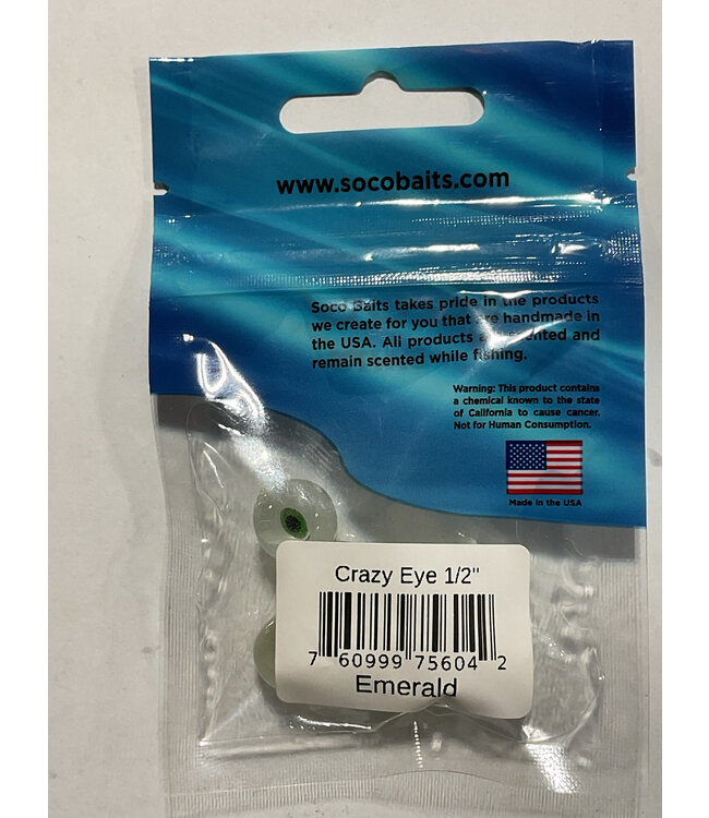 SOCO Baits SOCO BAITS CRAZY EYE 1/2'' EMERALD