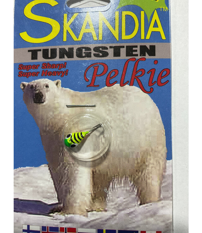Stopper Lures SKANDIA PELKIE TUNGSTEN JIG GREEN GLOW SZ 10