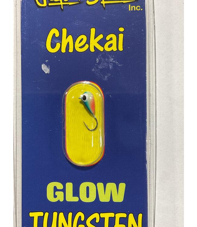 CUSTOM JIGS & SPINS INC. CUSTOM CHEKAI TUNGSTEN Sz 4mm (12hook) 06- BLUE/GLOW