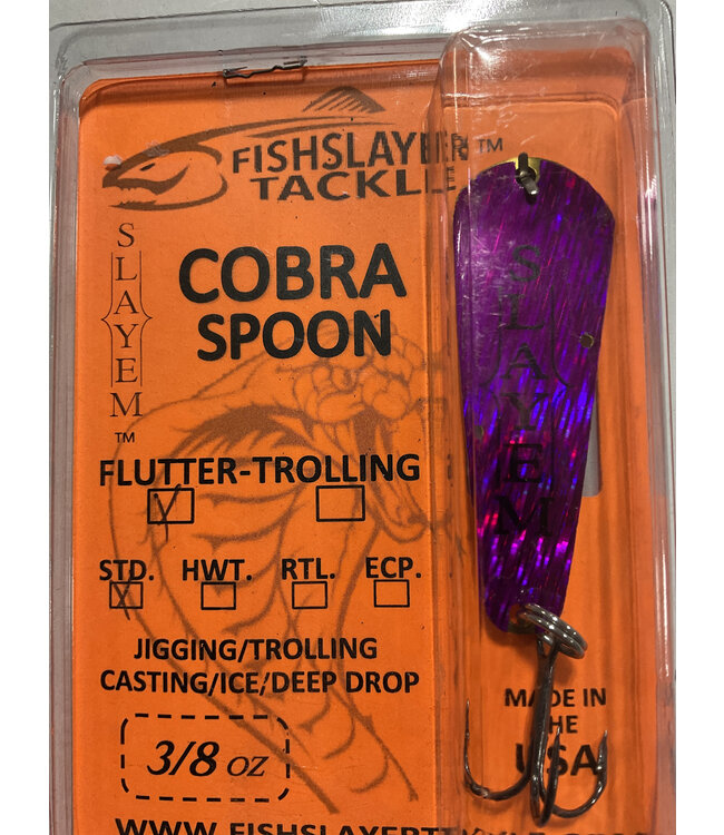 COBRA FLUTTER SPOON STREAKING EGGPLANT 3/8 OZ