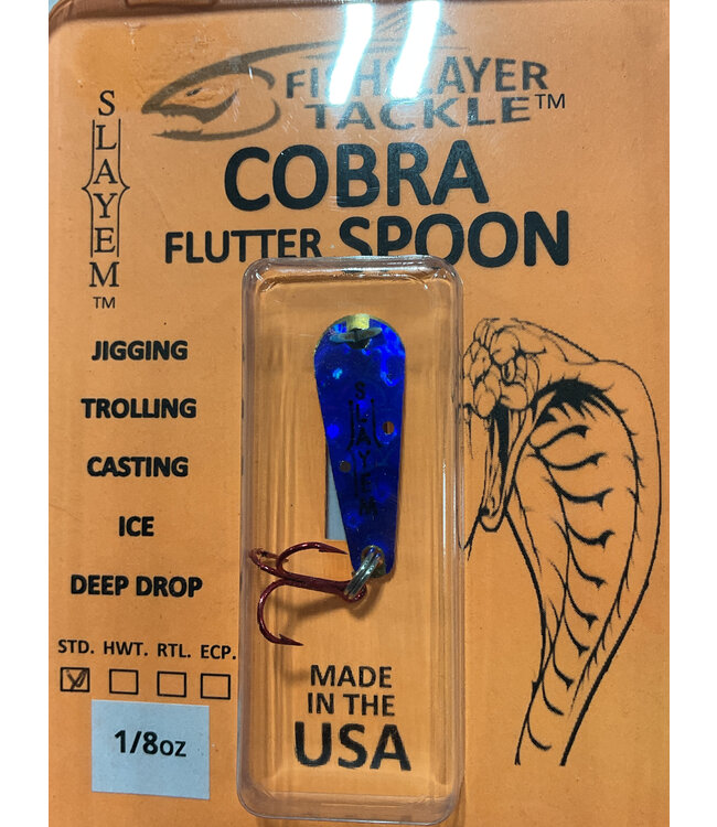 COBRA FLUTTER SPOON SOO BLUE 1/8oz
