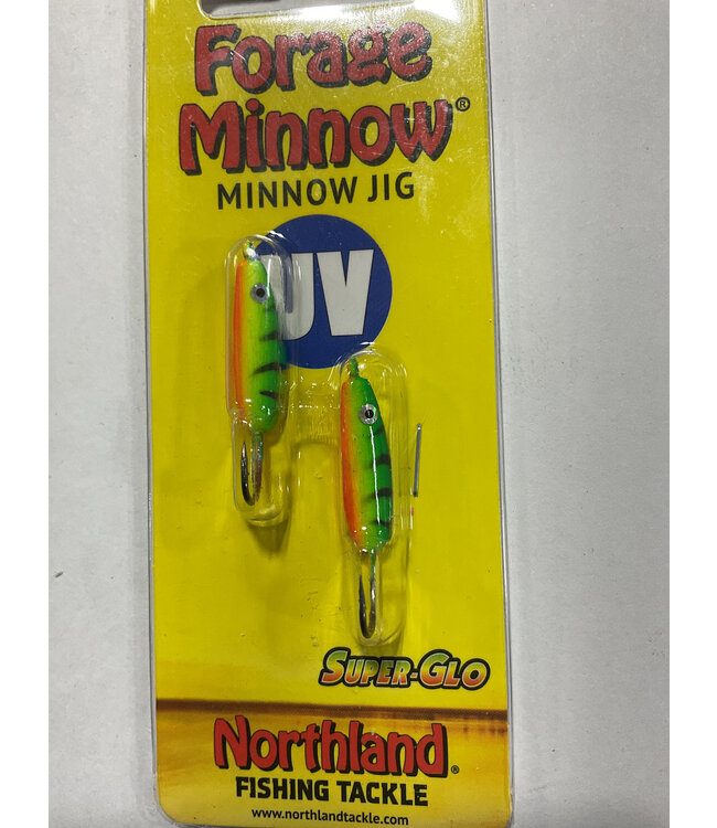 NORTHLAND FISHING TACKLE NORTHLAND UV FORAGE MINNOW JIG 1/8oz SG FIRETIGER FMUVJ6-22