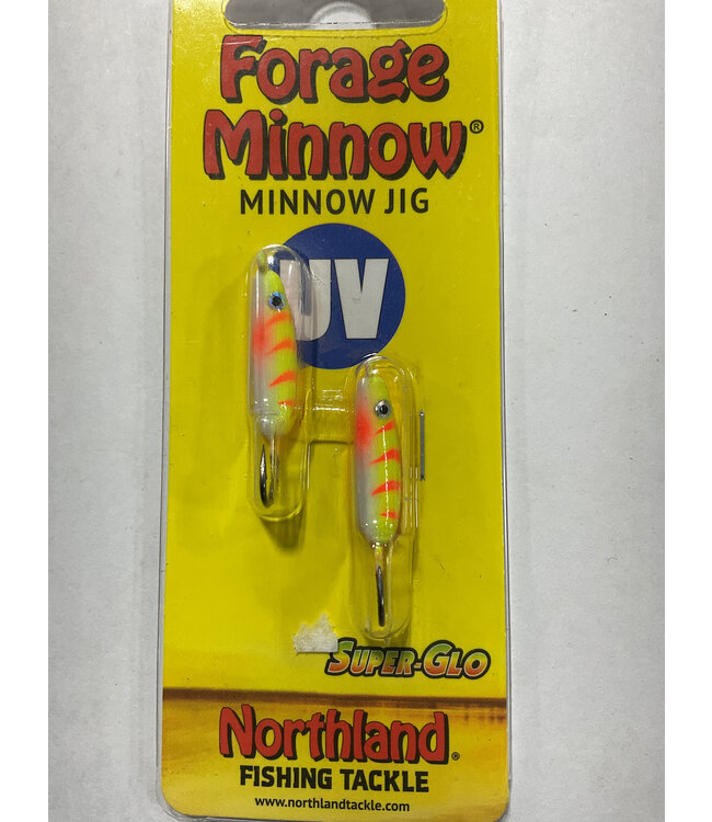 NORTHLAND FISHING TACKLE NORTHLAND UV FORAGE MINNOW JIG 1/8oz ELECTRIC PERCH FMUVJ6-60