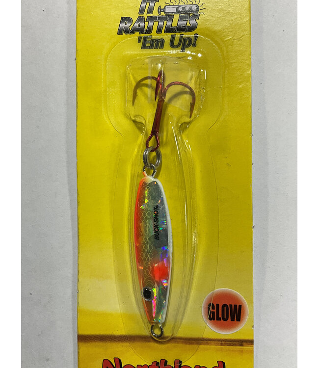 NORTHLAND FISHING TACKLE NORTHLAND BUCK-SHOT RATTLE SPOON 3/8oz SG CHUB BRS5-24