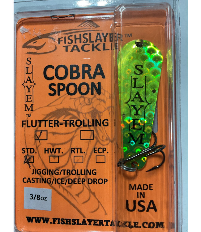 COBRA FLUTTER STANDARD SPOON MELLO YELLO 3/8OZ