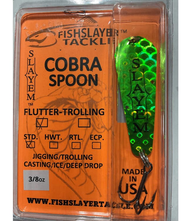 COBRA FLUTTER STANDARD SPOON MEAN JOE GREEN  3/8OZ