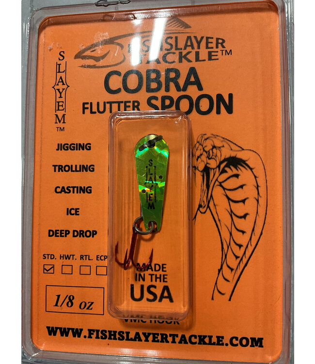 COBRA FLUTTER STANDARD SPOON CRAZY GOLD 1/8OZ