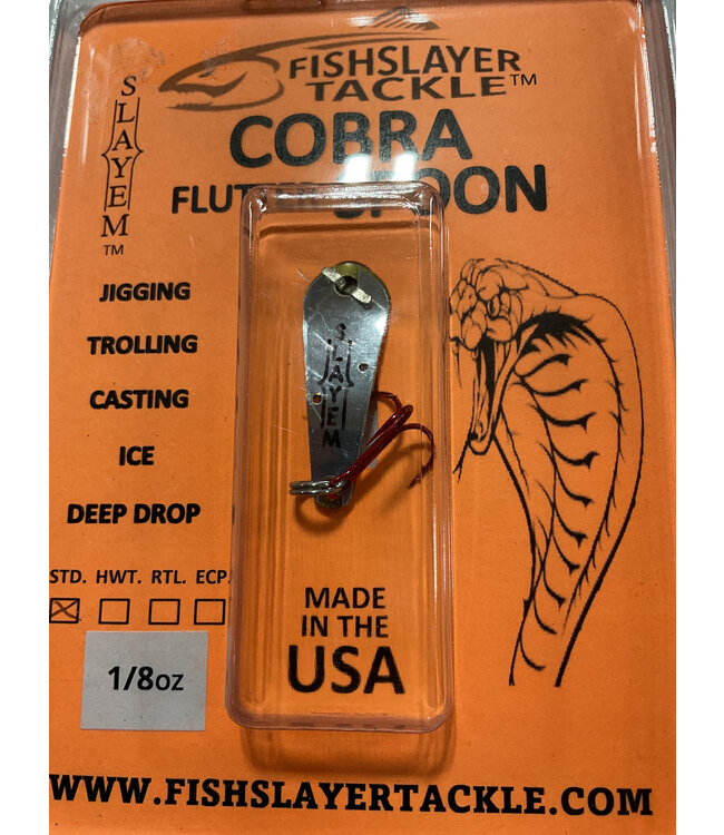 COBRA FLUTTER STANDARD SPOON CHROMEZILLA 1/8OZ