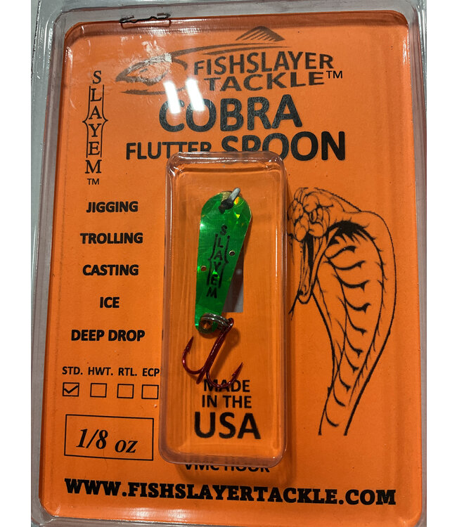 COBRA FLUTTER STANDARD SPOON MEAN GREEN 1/8OZ