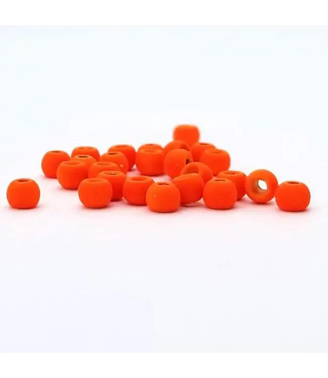 (EYCM0505) PAINTED CYCLOPS BEADS, 5/64" FL FIRE ORANGE