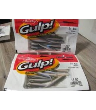 PURE FISHING BERKLEY GULP MINNOW 3" 12/PK. GM13-WMPR WATERMELON PEARL