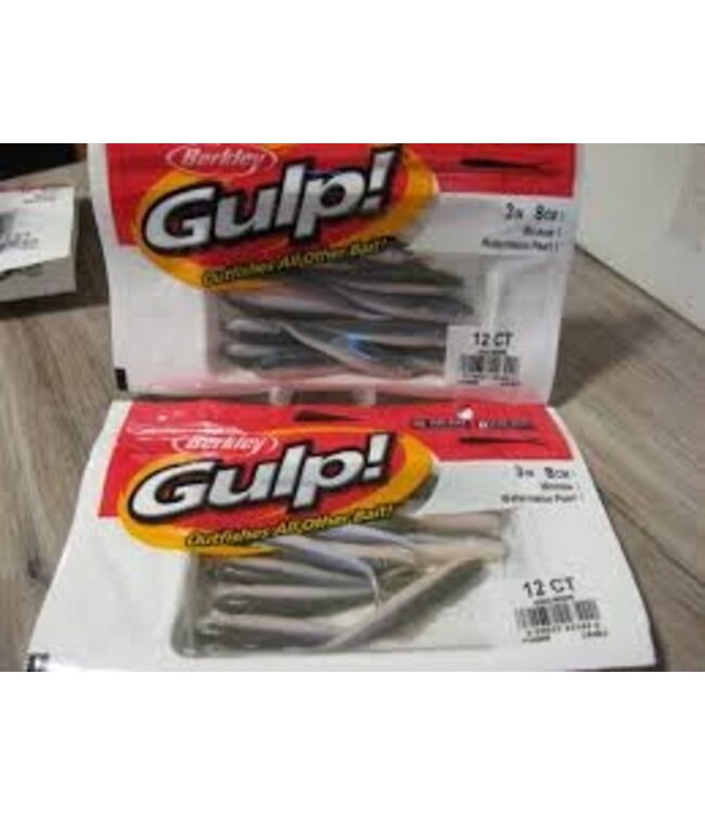 PURE FISHING BERKLEY GULP MINNOW 3" 12/PK. GM13-WMPR WATERMELON PEARL