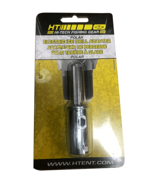 HT POLAR ICE DRILL ADAPTOR UNIVERSAL AND WORKS ON MOST HAND ICE AUGERS IN THE MARKET