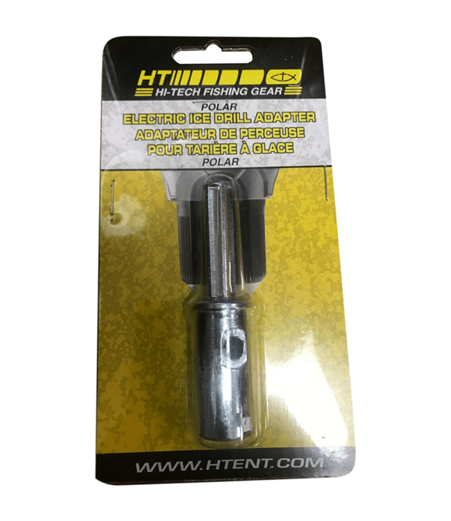 HT POLAR ICE DRILL ADAPTOR UNIVERSAL AND WORKS ON MOST HAND ICE AUGERS IN THE MARKET