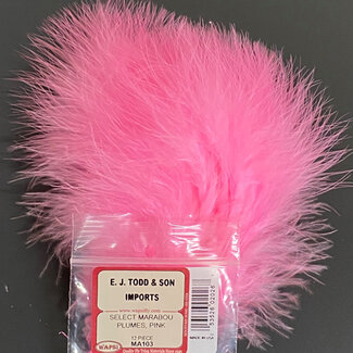 Wapsi SELECT MARABOU PLUMES, PINK  (MA103)