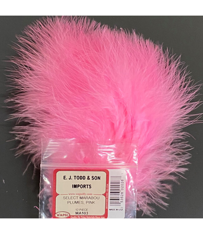 Wapsi SELECT MARABOU PLUMES, PINK  MA103