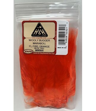 Wapsi WOOLY BUGGER MARABOU, FL. FIRE ORANGE (MW505)