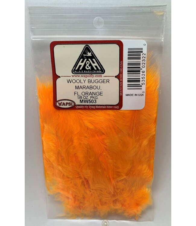 Wapsi (MW503) WOOLY BUGGER MARABOU, FL.ORANGE