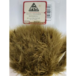 Wapsi WOOLY BUGGER MARABOU, SCULPIN OLIVE (MW141)