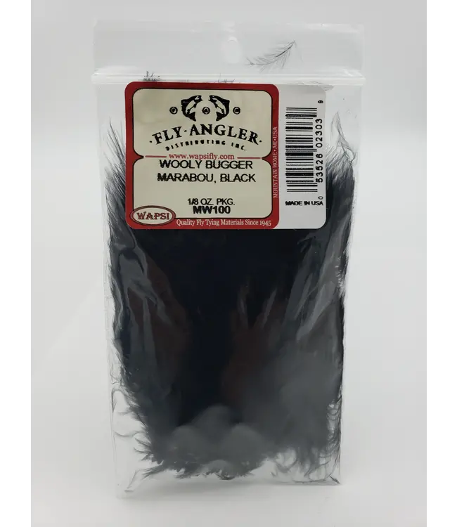 Wapsi (MW100) WOOLY BUGGER MARABOU, BLACK
