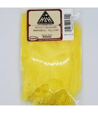 Wapsi (MW006) WOOLY BUGGER MARABOU, YELLOW