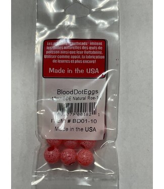 Trout Beads 10 Natural Roe (Blood Dot)