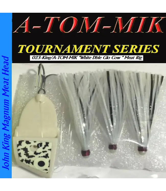 A-TOM-MIK MFG. A-TOM-MIK KING MEAT RIGS W/KING HEAD WHITE DOUBLE GLOW COW (KING-023)