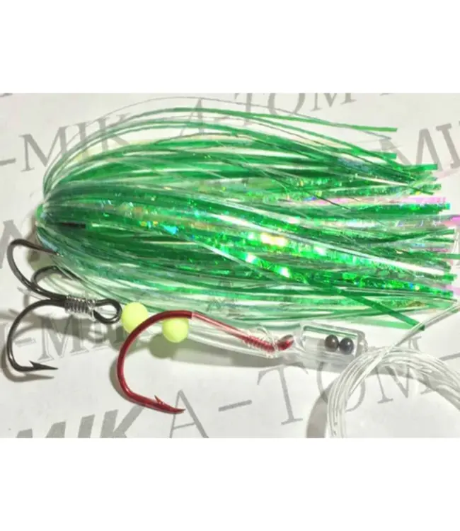 A-TOM-MIK MFG. S-502 A-TOM-MIK TOURNAMENT SERIES TROLLING FLY SHRED GREEN CRINKLE
