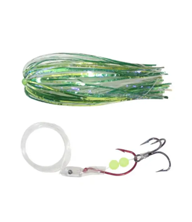 A-TOM-MIK MFG. S-503 A-TOM-MIK TOURNAMENT SERIES TROLLING FLY SHRED CRINKLE GREEN GLOW