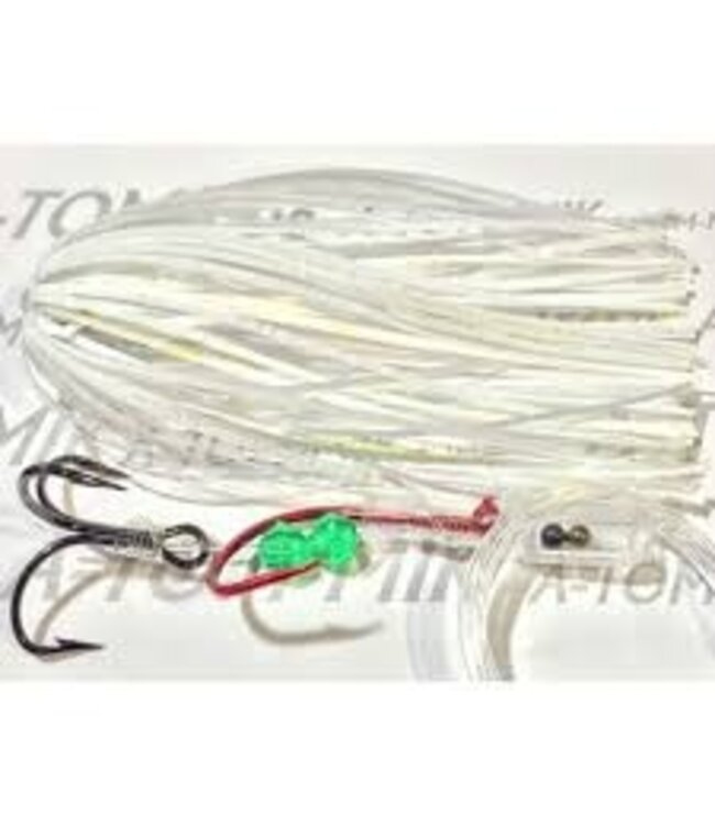 A-TOM-MIK MFG. T-010 A-TOM-MIK TOURNAMENT RIGGED TROLLING FLY WHITE HALO