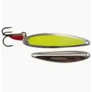 BAY DE NOC LURE CO. THE SWEDISH PIMPLE 1/2oz FLO YELLOW / NICKLE