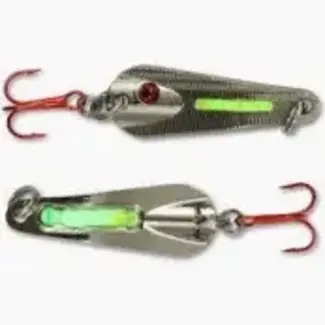 NORTHLAND FISHING TACKLE Northland GLO-SHOT SPOON -1/8oz - Metallic Silver GSS3-11