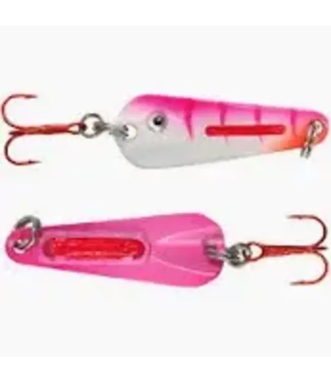 NORTHLAND FISHING TACKLE Northland GLO-SHOT SPOON -1/8oz - UV Glo Pink Tiger GSS3-26