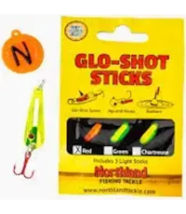 NORTHLAND FISHING TACKLE Northland GLO-SHOT SPOON -1/4oz - Metallic Chartreuse GSS4-10