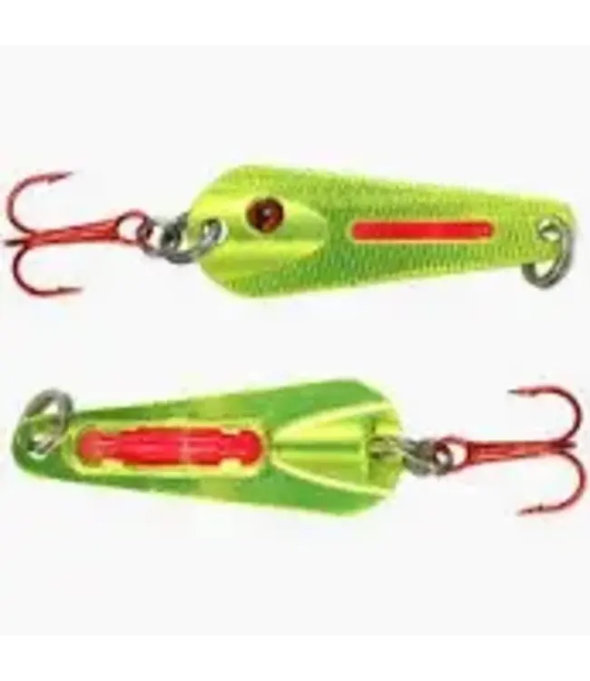 NORTHLAND FISHING TACKLE Northland GLO-SHOT SPOON -1/4oz - Metallic Chartreuse GSS4-10