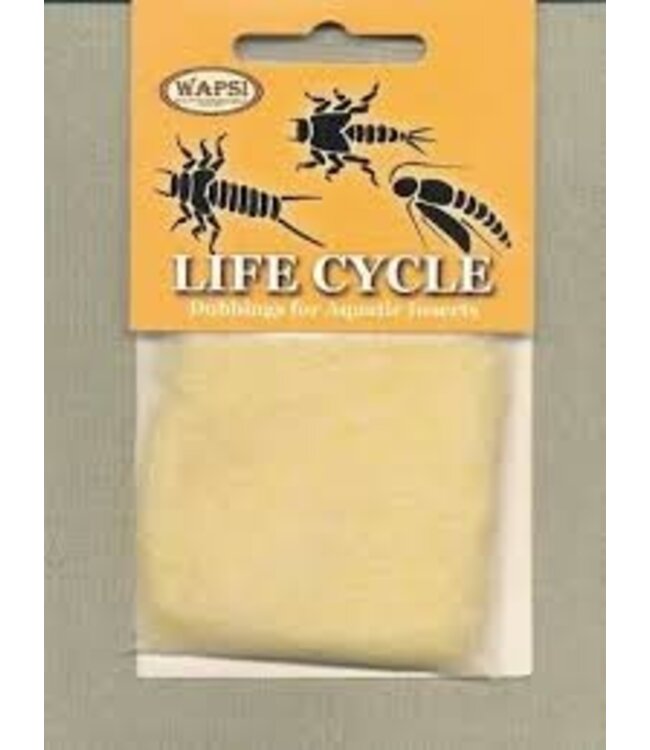 Wapsi LIFE CYCLE DUBBING CADDIS CREAM LCC002
