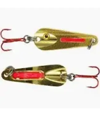 NORTHLAND FISHING TACKLE NORTHLAND GLO-SHOT SPOON - 1/4oz - METALLIC GOLD GSS4-12