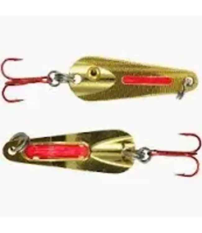 NORTHLAND FISHING TACKLE NORTHLAND GLO-SHOT SPOON - 1/4oz - METALLIC GOLD GSS4-12