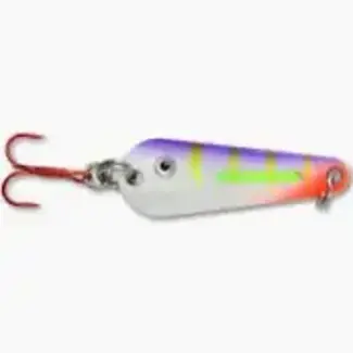 NORTHLAND FISHING TACKLE Northland GLO-SHOT SPOON -1/4oz - UV Glo Purple Tiger GSS4-46