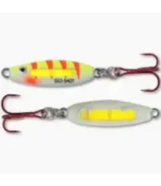 NORTHLAND FISHING TACKLE Northland GLO-SHOT SPOON - 1/4oz - UV Glo Electric Perch GSS4-60