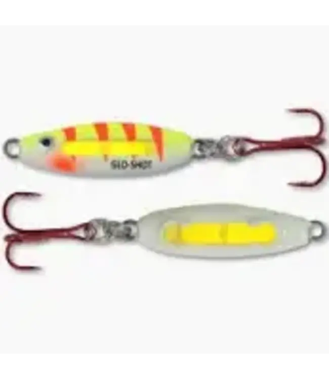 NORTHLAND FISHING TACKLE Northland GLO-SHOT SPOON - 1/4oz - UV Glo Electric Perch GSS4-60