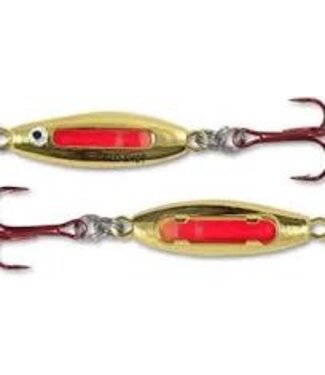 NORTHLAND FISHING TACKLE NORTHLAND GLO-SHOT FIRE-BELLY SPOON 1/8 oz GOLD SHINER GSFB3-12