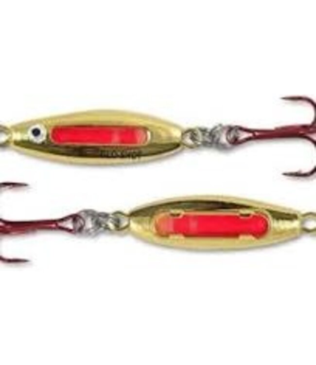 NORTHLAND FISHING TACKLE NORTHLAND GLO-SHOT FIRE-BELLY SPOON 1/8 oz GOLD SHINER GSFB3-12