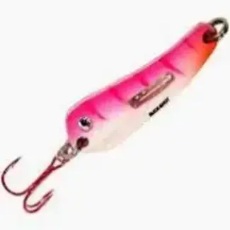 NORTHLAND FISHING TACKLE NORTHLAND BUCK-SHOT FLUTTER SPOON 1/8oz UV GLO PINK TIGER BRFS3-26