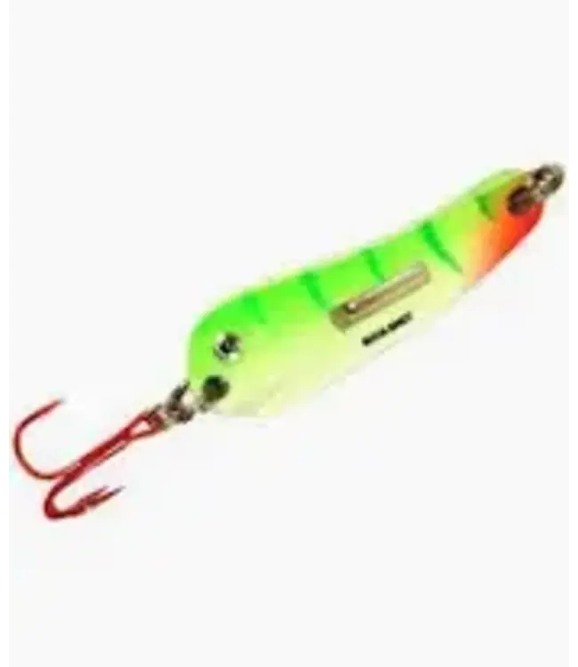 NORTHLAND FISHING TACKLE NORTHLAND BUCK-SHOT FLUTTER SPOON 1/16oz UV GLO PERCH BRFS2-20