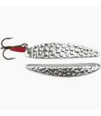 BAY DE NOC LURE CO. THE SWEDISH PIMPLE 1/2oz HAMMERED SILVER PLATED
