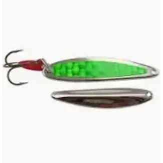 BAY DE NOC LURE CO. THE SWEDISH PIMPLE 1/2oz SILVER/CHARTREUSE