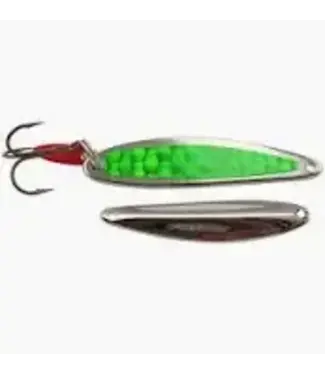 BAY DE NOC LURE CO. THE SWEDISH PIMPLE 1/2oz SILVER/CHARTREUSE